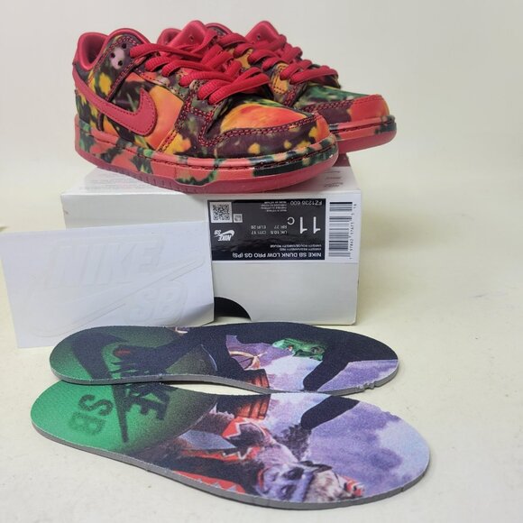Nike Dunk Low Pro QS x The Wizard Of Oz Dorothy (PS) Youth Sz 11c FZ1236-600 - Picture 1 of 11